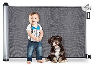 lot 75450 image: Retractable Safety Baby Gate - Extra Width 180cm71 inch 360 Degree Telescopic Gates for Doorways, Baseboard Openning, Door Replacement