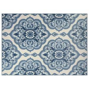 lot 75456 image: Maples Rugs Vivian Medallion Kitchen Rugs Non Skid Accent Area Carpet Made in USA, 26 x 310, Blue