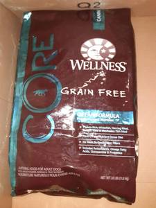lot 75472 image: Wellness CORE 88414 Core Natural Grain-Free Dry Dog Food, Ocean Whitefish, Herring & Salmon, 26-Pound Bag
