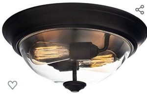 lot 75485 image: Prominence Home 51379 Designer Series Flushmount Lighting, 13 Low Profile, Bronze