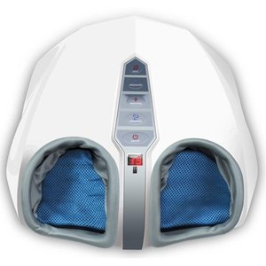lot 75501 image: miko foot massager with multi-level settings, shiatsu deep kneading, and switchable heat function white