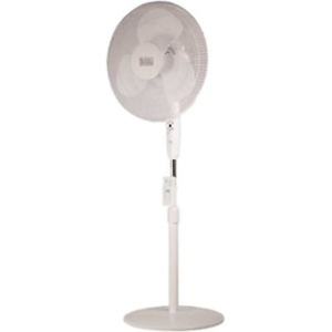 lot 75502 image: Black & Decker, White 16 Stand Fan with Remote