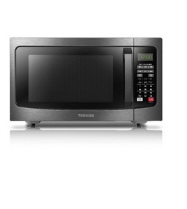 lot 75503 image: Toshiba Em131a5c-bs Microwave Oven With Smart Sensor, Easy Clean Interior, Eco