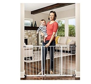 lot 75508 image: Regalo Easy Open 47-Inch Super Wide Walk Thru Baby Gate