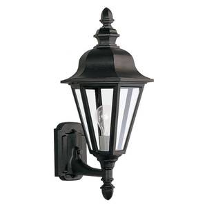 lot 75518 image: Sea Gull 8824-12 Brentwood 1-Light Black Wall Lantern