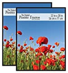 lot 75530 image: MCS Original Poster Frame, 22 x 28 Inch, Black, Set of 2