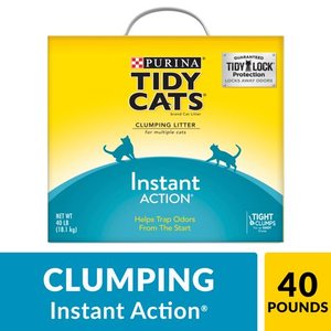 lot 75532 image: GOLDEN CAT COMPANY 702044 Tidy Cats Multiple Cat Immediate Odor Control Scoop Box, 40-Pound