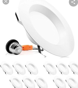 lot 76549 image: PARMIDA (12 Pack) 56 inch Dimmable LED Recessed Retrofit Downlight, 15W (120W Replacement), Easy Installation, 1100lm, Energy Star & ETL-Listed, LED Ceiling Down Light, LED Trim Can Lights, 2700K
