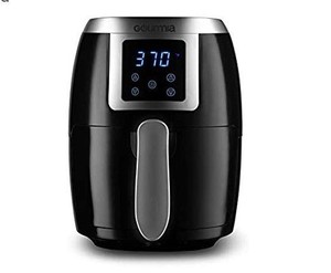 lot 76564 image: Gourmia GAF228 2.2 Qt Digital Air Fryer - Oil-Free Healthy Cooking - Digital Controls - Removable, Dishwasher-Safe Pan and Tray - Free Recipe Book Included