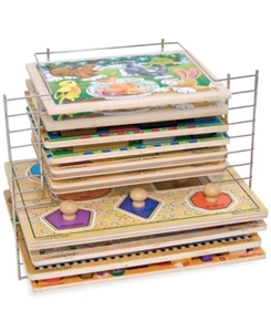 lot 76576 image: Melissa and Doug Kids Deluxe Wire Puzzle Rack