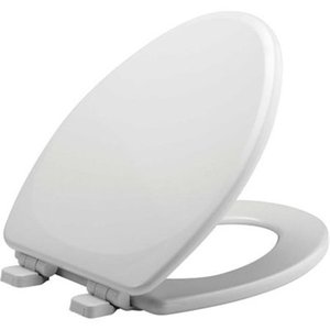 lot 76583 image: MAYFAIR 1843SLOW 000 Toilet Seat will Slow Close and Never Loosen, ELONGATED, Durable Enameled Wood, White