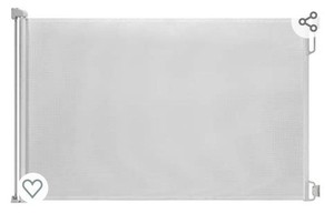 lot 76612 image: EasyBaby Products Indoor Outdoor Retractable Baby Gate, 33 Tall, Extends up to 55 Wide, White
