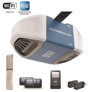 lot 76614 image: Chamberlain B550 12 HP MyQ Wi-Fi Belt Drive Garage Door Opener