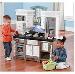 lot 76617 image: Step2 Lifestyle Dream Play Kitchen with 37 Piece Play Food Accessory Set