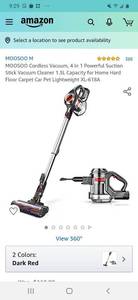 lot 76620 image: MOOSOO Cordless Vacuum