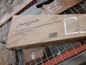 lot 76627 image: Martin Smith 6 Acoustic Superkit Stand, Tuner, Bag, Strap, Picks, And Guitar...