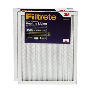 lot 76642 image: Filtrete Healthy Living Ultra Allergen Reduction Filter, MPR 1500, 16 x 25 x 1-Inches, 2-Pack
