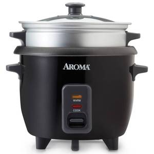 lot 76648 image: Aroma Housewares ARC-363-1NGB 3 Uncooked6 Cups Cooked Rice cooker, Steamer, Multicooker, Silver