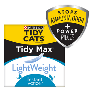 lot 76656 image: Purina Tidy Cats LightWeight Clumping Cat Litter, Tidy Max Instant Action Multi Cat Litter - 17 lb. Box