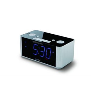 lot 1725 image: Emerson SmartSet Alarm Clock Radio, USB port for iPhoneiPadiPodAndroid and Tablets, CKS1708