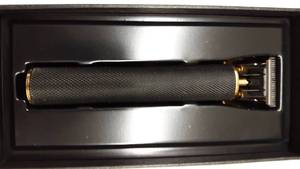 lot 1727 image: Professional Barber Trimmer, Cordless Barber Trimmer, Barber Electric Fade Hair Trimmers Set Liners Close Cutter (Black Gold)