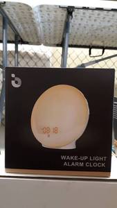 lot 1751 image: Wake- Up Light, LBell 7 Colored Night LightSunrise Simulation & Sleep Aid, Dual Alarm Clock with FM Radio, 7 Natural Sounds and Snooze for Kids Adults BedroomsNight Light Ambiance