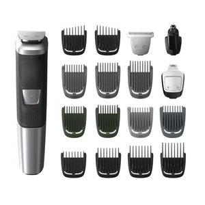 lot 1760 image: Philips Norelco MG575049 Multigroom All-In-One Trimmer Series 5000 With 18Piece, No blade oil Needed,