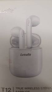 lot 1766 image: Wireless Earbuds, Letsfit Bluetooth 5.0 Headphones