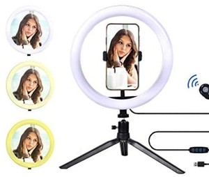 lot 1784 image: 8 Selfie Ring Light with Tripod Stand & Cell Phone Holder for Live StreamMakeup, UBeesize Mini Led Camera Ringlight for YouTube VideoPhotography Compatible with iPhone Xs Max XR Android (Upgraded)