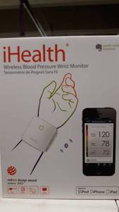 lot 1787 image: Bluetooth Blood Pressure Cuff Monitor for Left Wrist by iHealth, Smart Wrist Blood Pressure Monitor