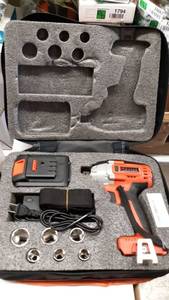 lot 1812 image: Hausse Cordless Power Impact Wrench 20V 12 Inch with Rechargeable Lithium Battery, 6 Wrench Sockets Heavy Duty Wrench Kit