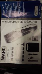 lot 1820 image: WAHL Model 79434 Clipper Rechargeable CordCordless Haircutting & Trimming Kit for Heads, Beards & all Body Grooming