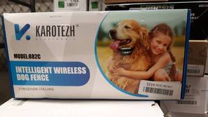 lot 1864 image: KAROTEZH Invisible Fence for Dogs Collars, Wireless Electric Dog Fence Containment System