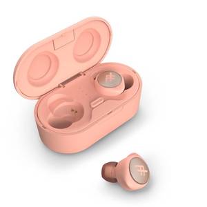 lot 1966 image: iFrogz Audio - Airtime TWS - Wireless Earbud and Charging Case - Peach