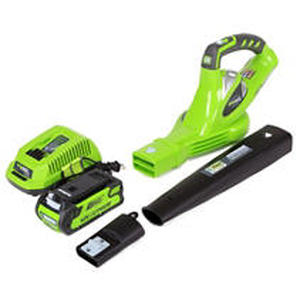 lot 1968 image: Greenworks 40V 150 MPH Variable Speed Cordless Leaf Blower, 2.0Ah Battery and Charger Included