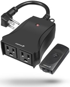 lot 52535 image: Fosmon Wireless Remote Control Outlet (2 Outlets, 80 Feet Range)