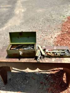 lot 8162 image: vintage tool box full of tools