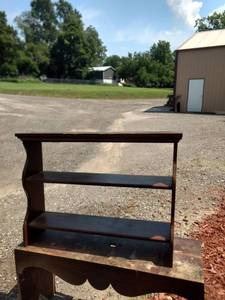 lot 8171 image: vintage wood wall shelf