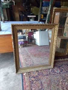 lot 8175 image: vintage 38 by 32 wall hanging mirror