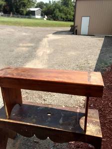 lot 8181 image: vintage wood bench 40 in Long 12in deep 20 in tall