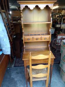 lot 8196 image: desk with ladder back chair