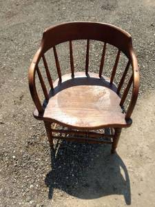 lot 8206 image: vintage oak office chair