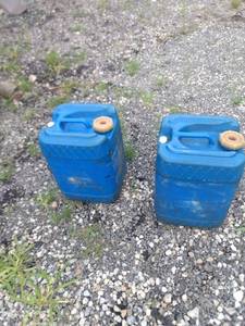 lot 8244 image: QTY 2   5 gallon size blue Jugs Clean inside