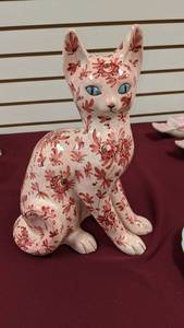 lot 9232 image: ceramic painted cat