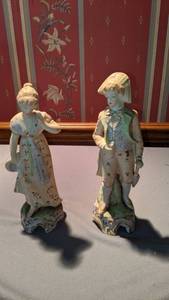 lot 9242 image: pair of vintage Victorian statues