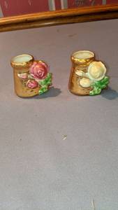 lot 9272 image: warranted 22- K- Gold candle holders