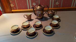 lot 9278 image: coffee set with 7 cups and saucer creamer and sugar bowl