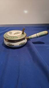 lot 9349 image: vintage ceramic and metal ash butler