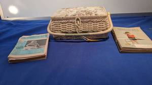 lot 9407 image: needel point basket and the workbasket magazines