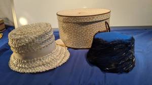 lot 9408 image: hat box with two 1938 hats
